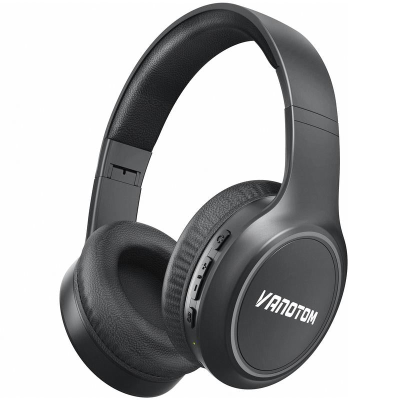 VANOTOM Folding Wireless Headphones Gaming Headset, 1 Piece Foldable over Ear Wireless Bluetooth-Compatible Headphones, Long Battery Life Audio Hifi Bass Earphone Earbuds, Wireless Headphone for Sports Music Work Use, Mother'S Day Gift