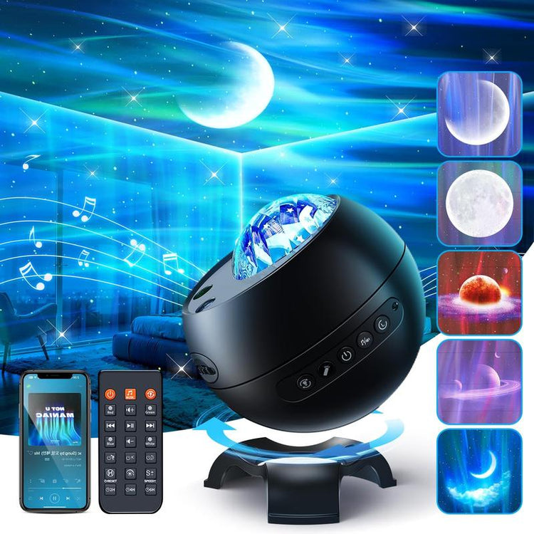 Star Projector Northern Lights Projector, 15 Colors Moon Light Star Projector Galaxy Light,15 Music& Galaxy Projector Aurora Light Projector,Remote Star Lights for Ceiling Projector