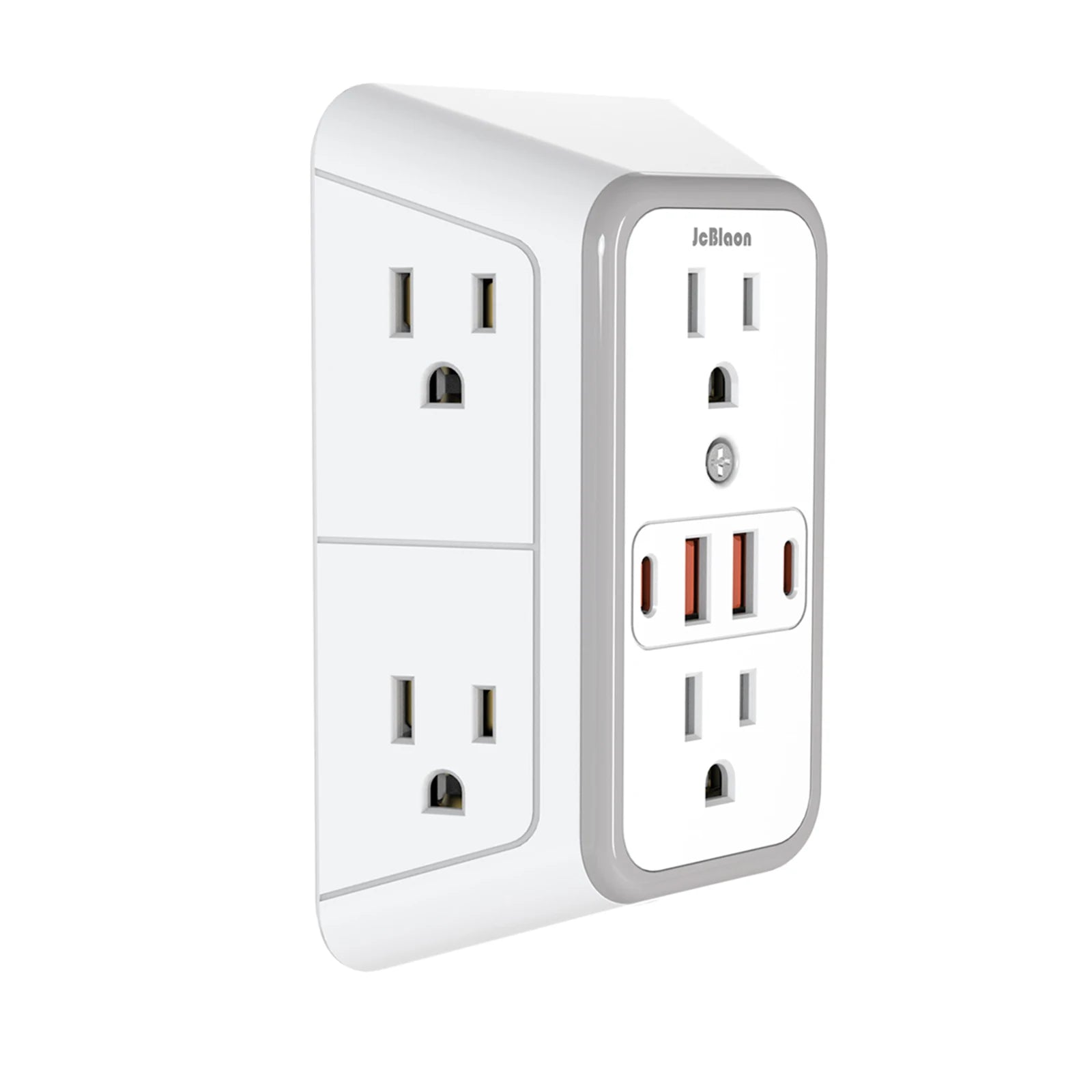 Multiple Sockets US Plug Power Strip with 6 AC Outlets 4 USB Ports(2 Type C), Wall Socket Universal Network Filter Fast Charging
