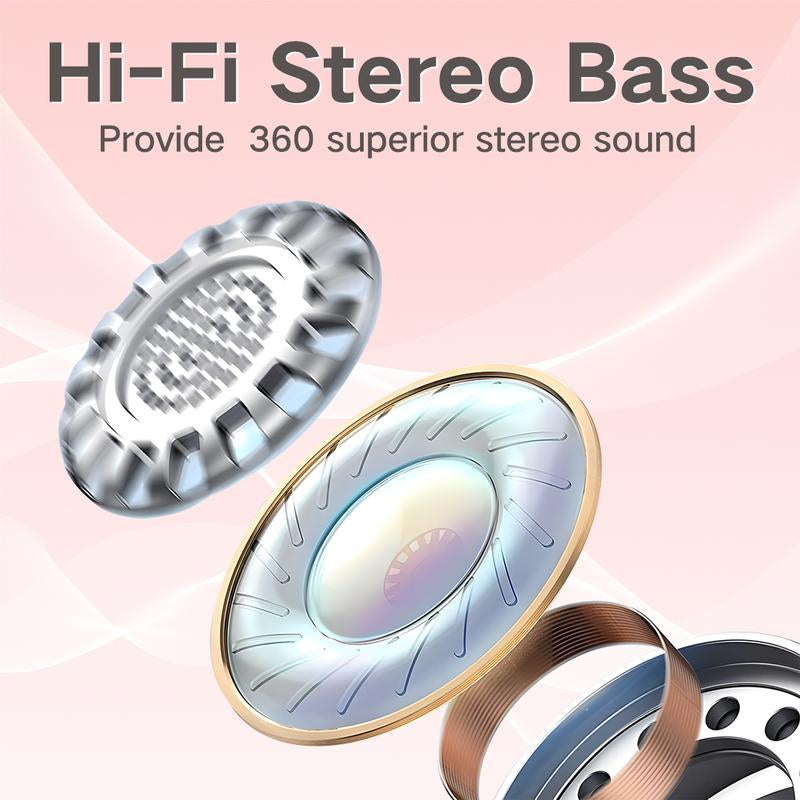 ZIHNIC S09 Wireless OWS Headphones,Bluetooth Open Ear Earphones with Minc,Long Battery Life,Wireless Earbuds Headset Portable Earbuds