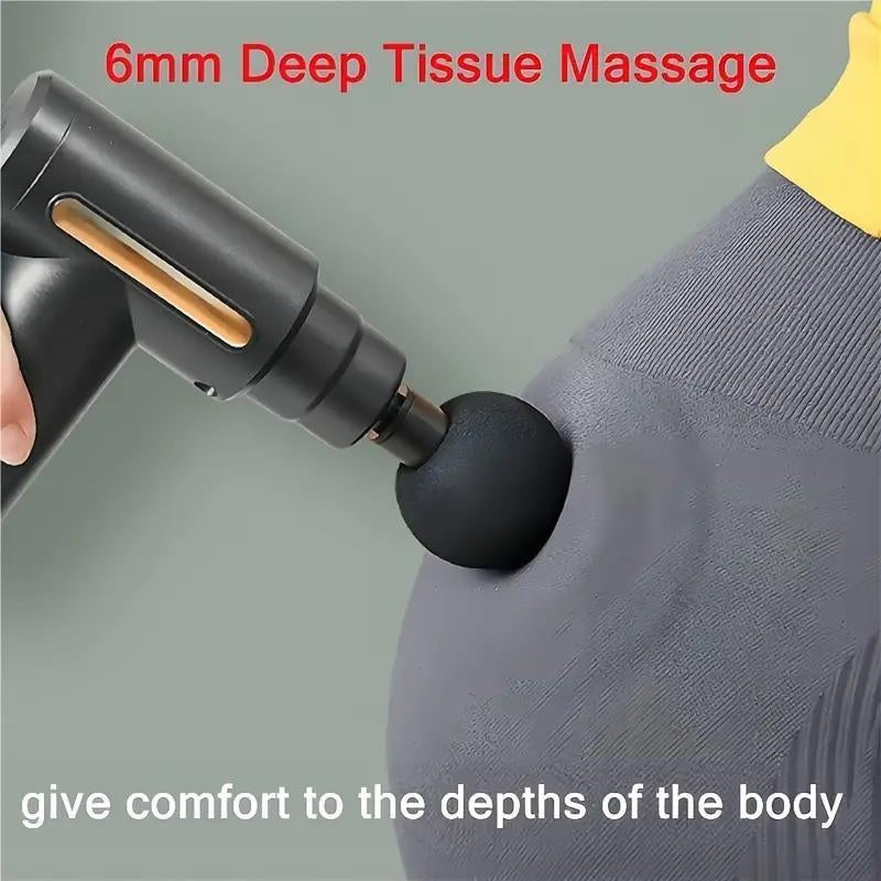Handheld Deep Tissue Massager, 1 Box Deep Tissue Muscle Massager, Usb Rechargeable Massagers, Portable Muscle Massagers for Body, Back & Neck Massage Relaxation, Fitness Equipment for Home Gym, Workout Equipment, Vibration Machine, Relaxation Aid, Gift