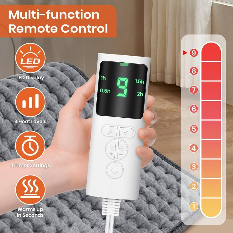Multifunctional Heating Pad, 9-Level Temperature Adjustment 4-Level Timing Heating Pad, Body Waist Shoulder Heating Hot Compress Pad for Women & Men, Body Care Products, Massagers, Heating Pad