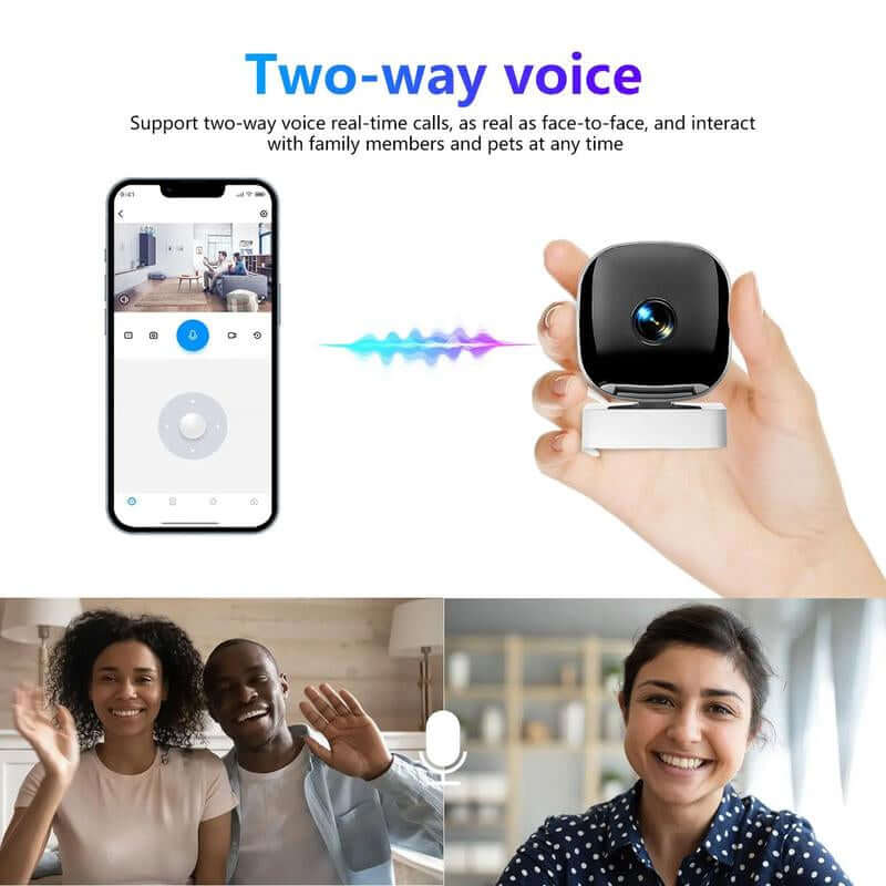 Smart Home Security Camera, 2.4G Wifi Wireless Camera with Night Vision, Indoor Remote Camera, Portable Camera for Home Security, Camera Security, Outdoor CCTV, Wall CCTV, Camera Systems, White Home Monitoring Camera, Wireless Security Cameras
