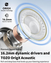 TOZO Openreal Open Ear Headphones Bluetooth 5.3 Air Conduction Wireless Headphones Sport Earbuds with Premium Sound Audio Connection Wireless Earphone Open-Ear Headphone Fathersdaygift