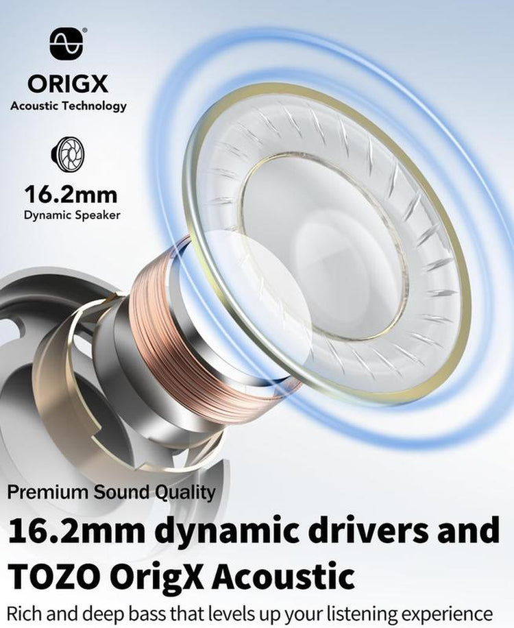 TOZO Openreal Open Ear Headphones Bluetooth 5.3 Air Conduction Wireless Headphones Sport Earbuds with Premium Sound Audio Connection Wireless Earphone Open-Ear Headphone Fathersdaygift