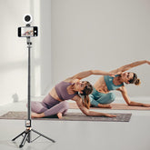 68" Selfie Stick Tripod with Selfie Screen Monitor,Wireless Remote,Light, Phone Holder,Using Phone Rear Camera for Selfie Vlog Live Stream Tiktok， Extendable Cell Phone Tripod, Compatible with Iphone Android Phone Cellphone Smartphone
