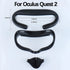 Meta Quest 3 Head Strap Upgrade components with dimensions for Oculus Quest 2, showing adjustable parts for comfort.