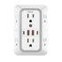 Multiple Sockets US Plug Power Strip with 6 AC Outlets 4 USB Ports(2 Type C), Wall Socket Universal Network Filter Fast Charging