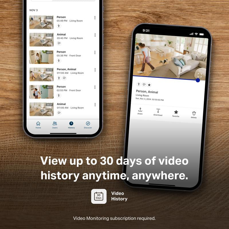 Myq Smart Indoor Security Camera – 1080P HD Video, Night Vision, Motion Detection, Wi-Fi, Two-Way Audio, Smartphone Control Lens