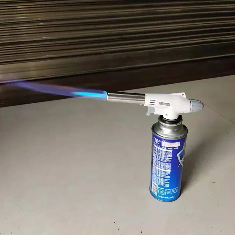 Portable Welding Gas Torch Flame Nozzle Butane Burner Outdoor Camp BBQ Lighter Flamethrower Kitchen Supplies Welding Equipment