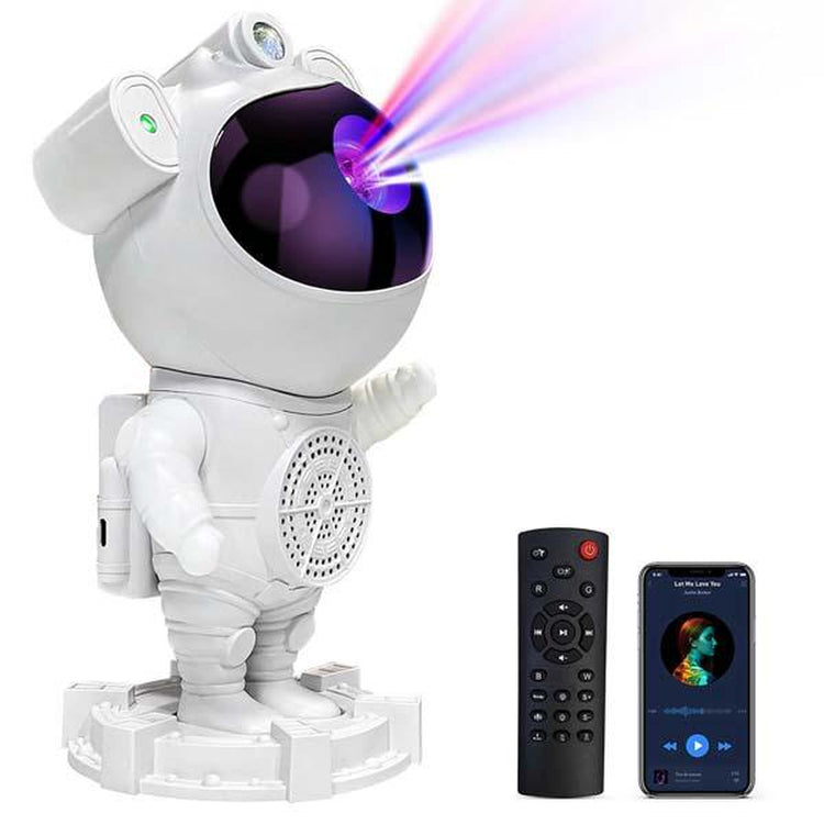 Astronaut Galaxy Projector Star Projector Bluetooth Speaker White Noise Star Moon Galaxy Lights for Bedroom with Timer Remote Nebula Night Light 360° Adjustable Starry Space Ceiling Lamp