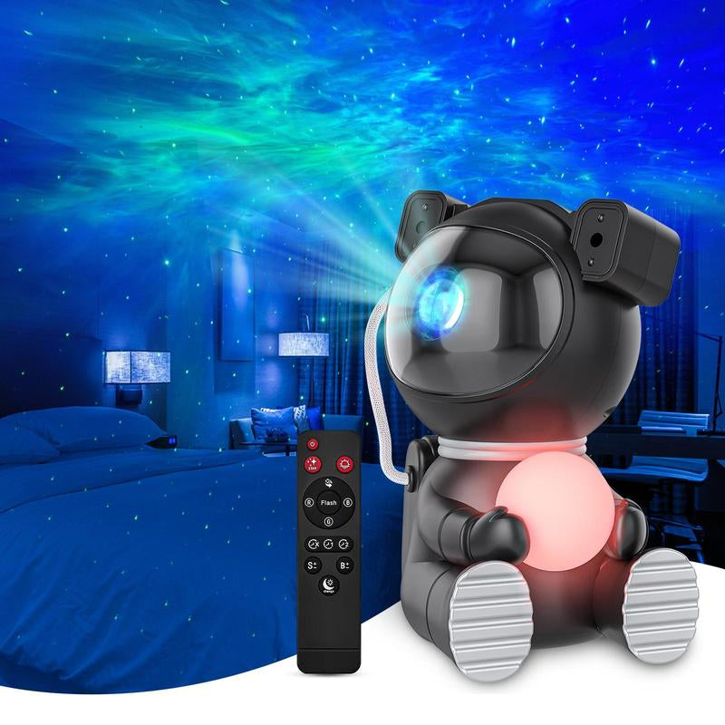 [Black Friday] Cayclay Astronaut Star Nebula Projector 4-Color Galaxy LED Night Light with Remote Control 360° Rotatable Head for Bedroom Room Decoration Christmas Birthday Gift