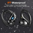 Ark Ecart Wireless Earbud, Bluetooth 5.3 Headphones Pure Bass Sound with Earhooks, 75H Battery Over-Ear Headphones, Audio Earphones Headset