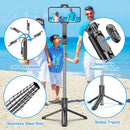 40'' Extendable Selfie Stick Tripod with Wireless Remote Tripod Stand, Portable, Lightweight, Compatible with Iphone 15 14 13 12 Pro Xs Max X 8Plus, Samsung Smartphone and More