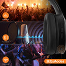 Siindoo Bluetooth Headphones over Ear, Led Light Wireless Headphones 120H Playtime and 3EQ Music Modes Wireless Headphones with Microphone, Hifi Stereo Foldable Lightweight Headset, Deep Bass for Home Office Cellphone PC