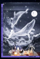 Meteor Star Projector Galaxy Night Light illuminating whales in a starry night sky, creating a calming atmosphere.