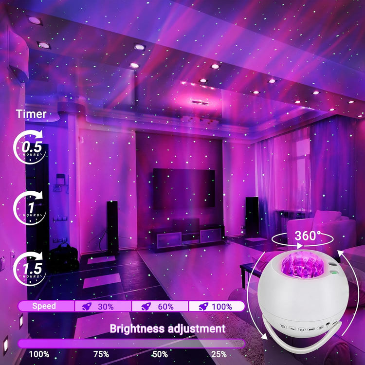 aurora wave led nebula projector gaming room