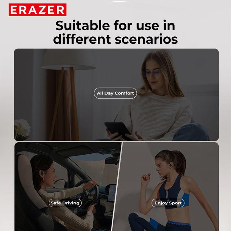 ERAZER XP6 Wireless Earbuds Open Free Wireless Bluetooth Earbuds Touchscreen Earphones for Listening to Music & Calling, Bluetooth Wireless Headphones