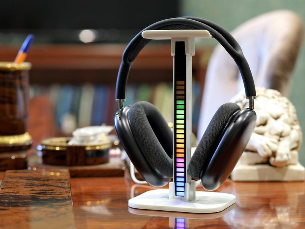 Headphone Stand, Headset Holder, Suitable for Over-Ear Headphones, Gaming Accessories, Tabletop Setup. (White) Aluminum Alloy