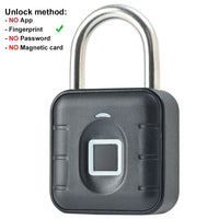 Anytek L34 Smart Fingerprint Padlock Mini Security USB Rechargeable Keyless Lock for Door Locker Bag Suitcase