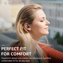 TOZO 2024NC9 Hybrid Active Noise Cancelling Wireless Earbuds ENC IPX8 Waterproof Bluetooth 5.3 Headphones Stereo Bass Heasets Headsets Audio Headphones Audifonos Traveling Gadgets Electronic Fathersdaygift Dark Black Microphone Charging