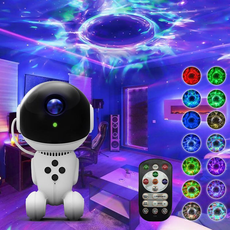 Galaxy Robot Projector, Rotatable and Adjustable, Night Light Space Nebula Black Hole Lamp with Remote Control, Astronaut Galaxy Star Night Light Robot Astronaut, Suitable for Bedroom, Christmas, Birthday, Holiday Gifts