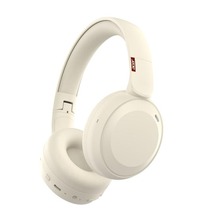 Wireless headphones for music lovers - Acer OHR205 in white, showcasing hi-fi stereo sound and comfortable design.