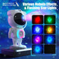 Astronaut Design Projector Night Light, USB Rechargeable Star Projector with BT Speaker, 360 Degree Adjustable Projector Lamp for Bedroom, Living Room, Audio