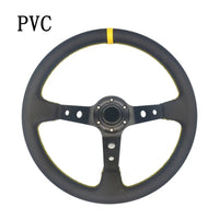 Universal 350MM Suede Steering Wheel Leather Steering Wheel Drift Racing Steering Wheel Type High Quality Suede/Pvc Style