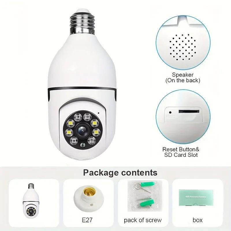 360 Degree Light Bulb Security Camera indoor monitoring