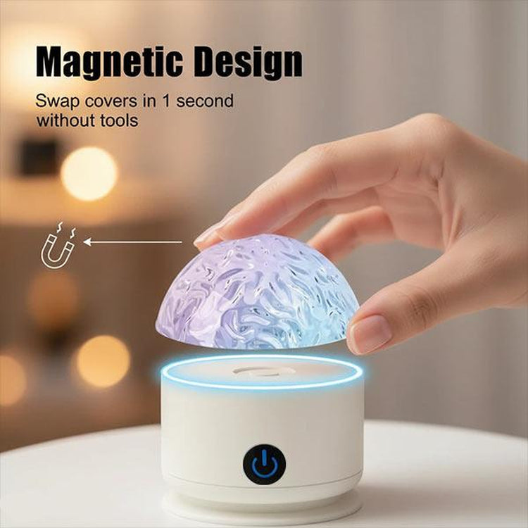 New Year Deal: Upgraded Multifunctional Sound-Activated Projector Lamps - 3-In-1 Aurora & Water Ripple Night Light with Voice Control, USB & Remote for Home, Party, Holiday Decorations & Gift