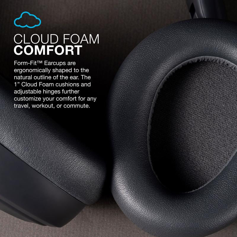 JLab JBuds Lux ANC headphones wearing example
