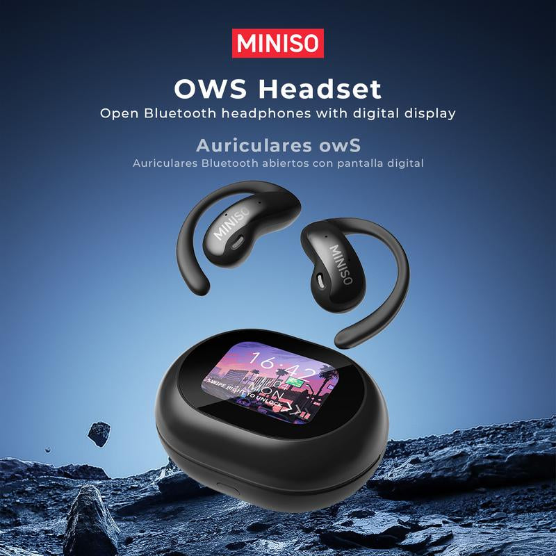 MINISO MS188 Open Ear Headphones Wireless Earphones,Ows Bluetooth 5.4 Earphones Comfortable Wear Touch Control Electronic Headphones(For Kevin)