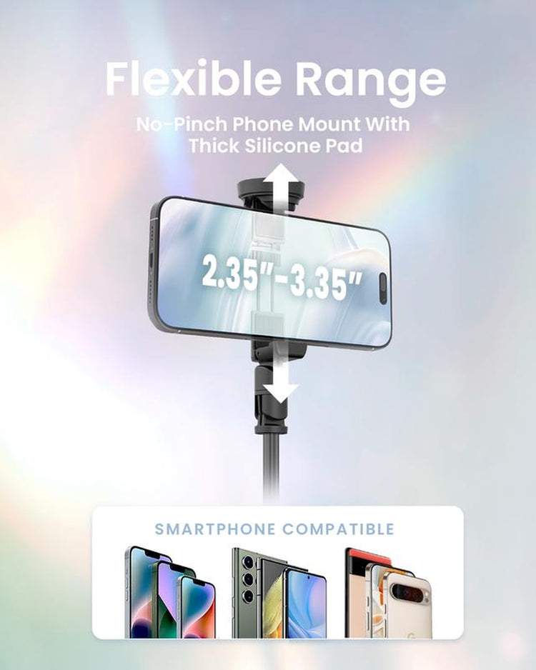 Kraftgeek Automatic Tripod for Iphone, 66" Phone Tripod Selfie Stick for Cell Phone, Tripod Stand with Remote for Video Recording