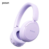 Picun B5 Wireless Headphones, 72 Hours of Gaming Time, Wireless 5.4, ENC Noise Cancellation, Detachable Design, Portable, Suitable for Travel, Home, Office, and PC