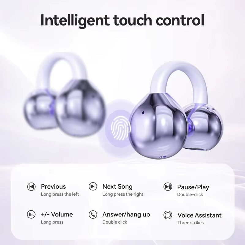 XIAOMI Mijia Wireless Earphone Open Ear M91 Ear Clip ENC Headset Bluetooth 5.4 HD Call Touch Control Headphone for Android Ios