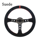Universal 350MM Suede Steering Wheel Leather Steering Wheel Drift Racing Steering Wheel Type High Quality Suede/Pvc Style