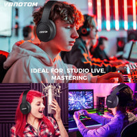 VANOTOM Folding Wireless Headphones Gaming Headset, 1 Piece Foldable over Ear Wireless Bluetooth-Compatible Headphones, Long Battery Life Audio Hifi Bass Earphone Earbuds, Wireless Headphone for Sports Music Work Use, Mother'S Day Gift