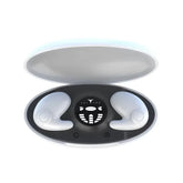 Invisible Sleep Wireless Earbuds in charging case, showcasing ergonomic design for comfort fit and relaxation.
