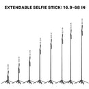 Mybat Pro Selfie Stick Spotlight Tripod Stand with Dimmable LED Light, Tripod with Balance Handle & Wireless Remote
