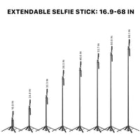 Mybat Pro Selfie Stick Spotlight Tripod Stand with Dimmable LED Light, Tripod with Balance Handle & Wireless Remote