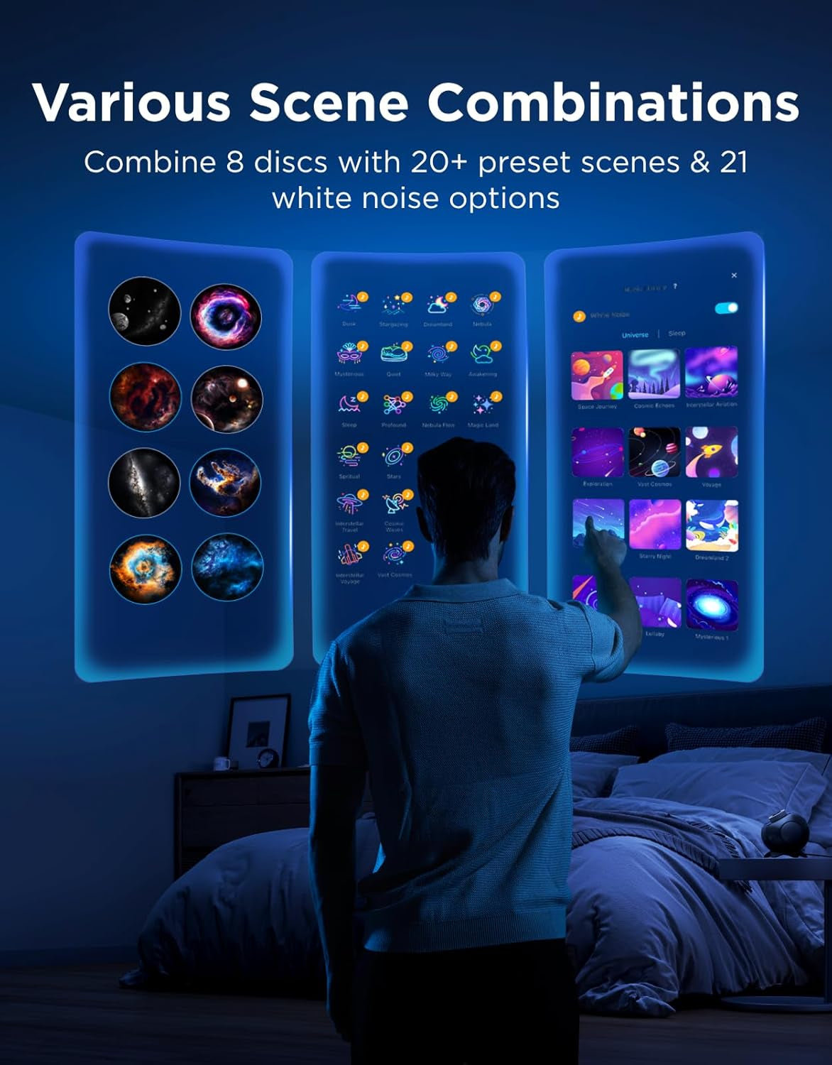 planetarium style galaxy projector room decor
