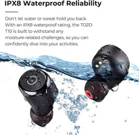 TOZO T10 (Ergonomic Edition) Wireless Earbuds Bluetooth 5.3 Headphones, App Customize EQ, Ergonomic Design, 55H Playtime, Wireless Charging Case, IPX8 Waterproof Sound In-Ear Headset, 2024 New Version Fathersdaygift
