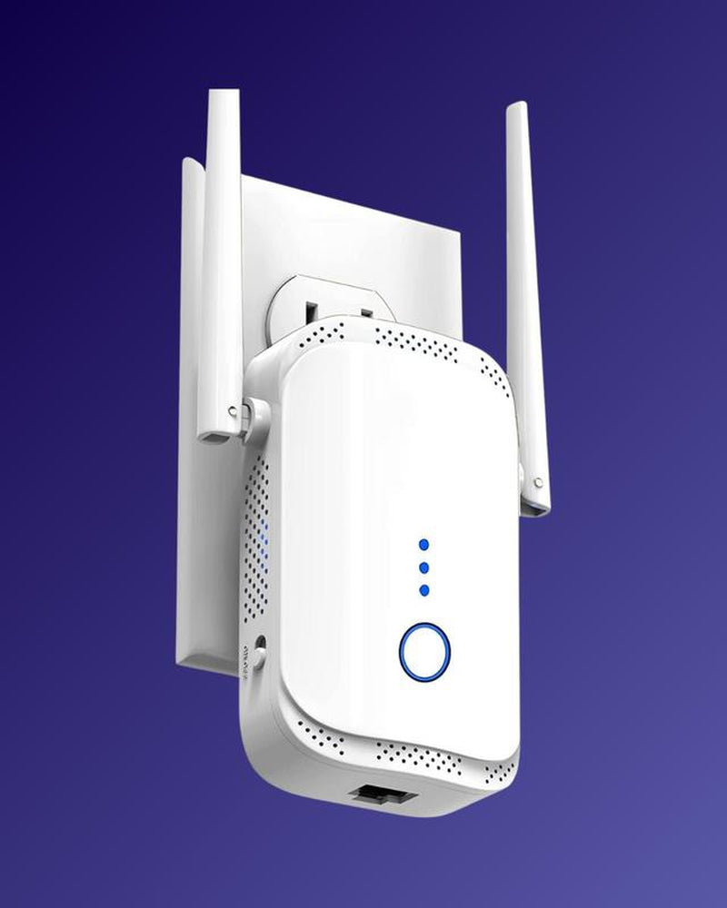 Fast WiFi Extender with Ethernet Port – Up to 10,000 sq ft Coverage • 74 % Faster Dual‑Band Booster