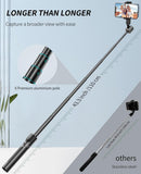 Pnitri New 4 in 1, Selfie Stick Tripod with Remote & Fill Light,45'' Portable Phone & Travel Tripod,Compatible with All Iphone & Android Smartphone,Perfect for Taking Photo & Video Recording & Live Sharing & Vlog,Content Creator Tools
