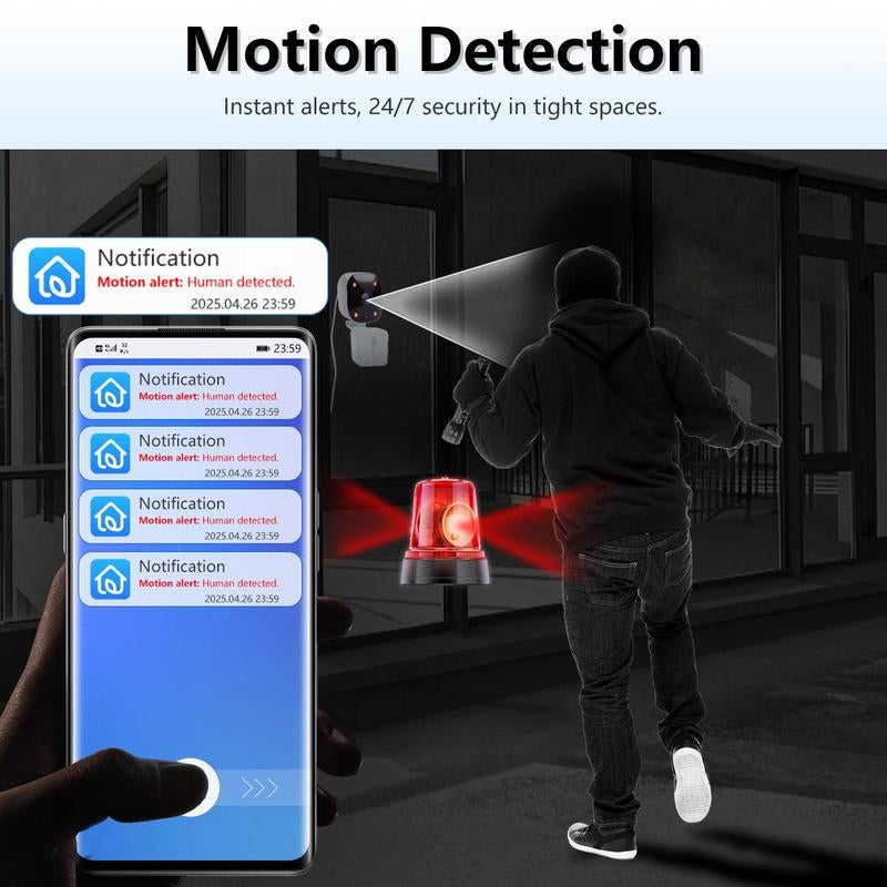 Home office window wall security camera