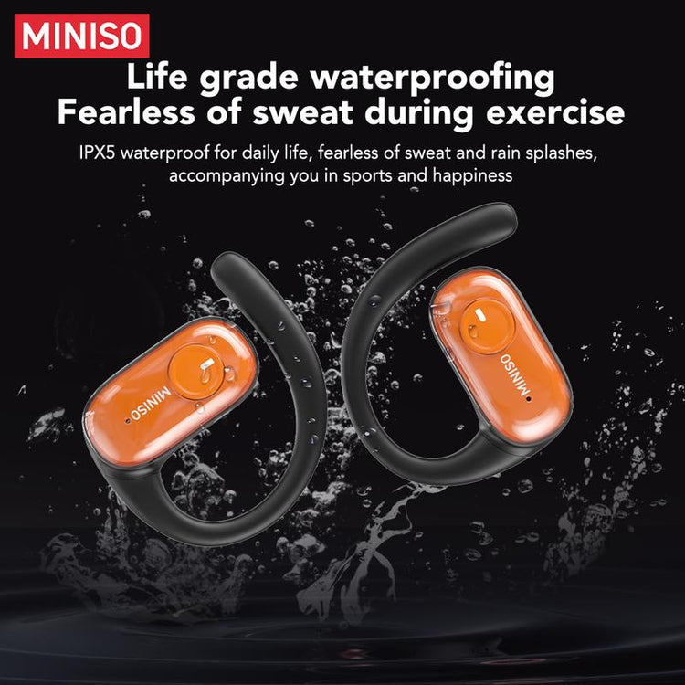 MINISO MS185 OWS Open Ear Wireless Bluetooth Earbuds Quicksand Luminous Headphones HIFI Sound Quality Sports Headphones IPX5 Waterproof with Microphone