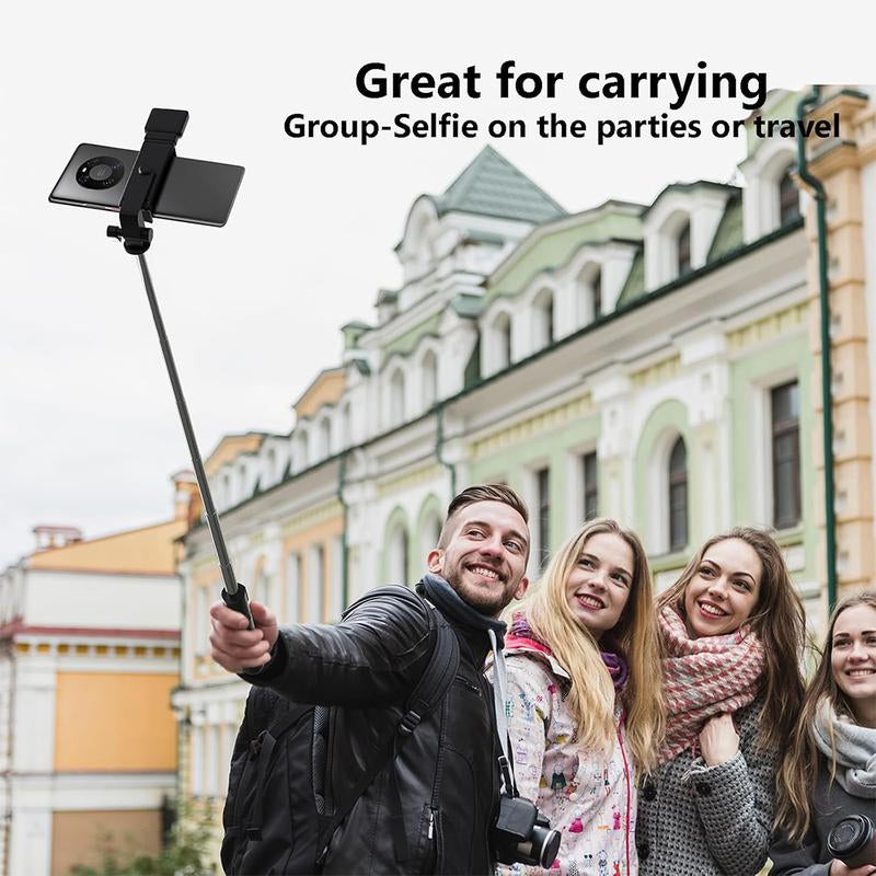 Selfie Stick, 70 Inch Retractable Phone Tripod with Wireless Remote Control & Light, Portable Selfie Stick Tripod for Cell Phone and Smartphones