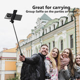 Selfie Stick, 70 Inch Retractable Phone Tripod with Wireless Remote Control & Light, Portable Selfie Stick Tripod for Cell Phone and Smartphones