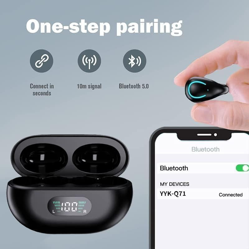 Open Earbuds, Wireless Bone Conduction Earphone Bluetooth 5.3 Clip Ear Hifi Sound Quality Waterproof TWS Headset Sports Gaming Headphones Headphones Bluetooth